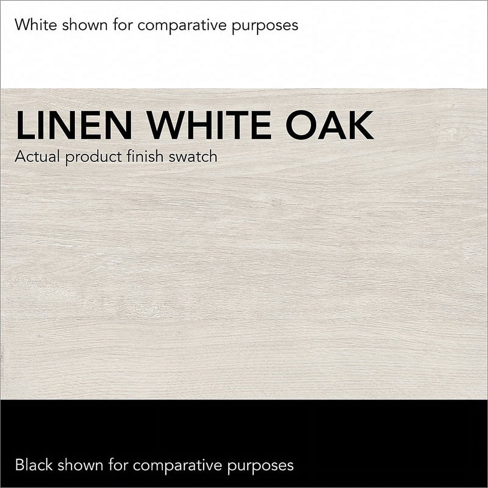 UrbanPro Executive Desk and Bookcase Set in Linen White Oak - Engineered Wood