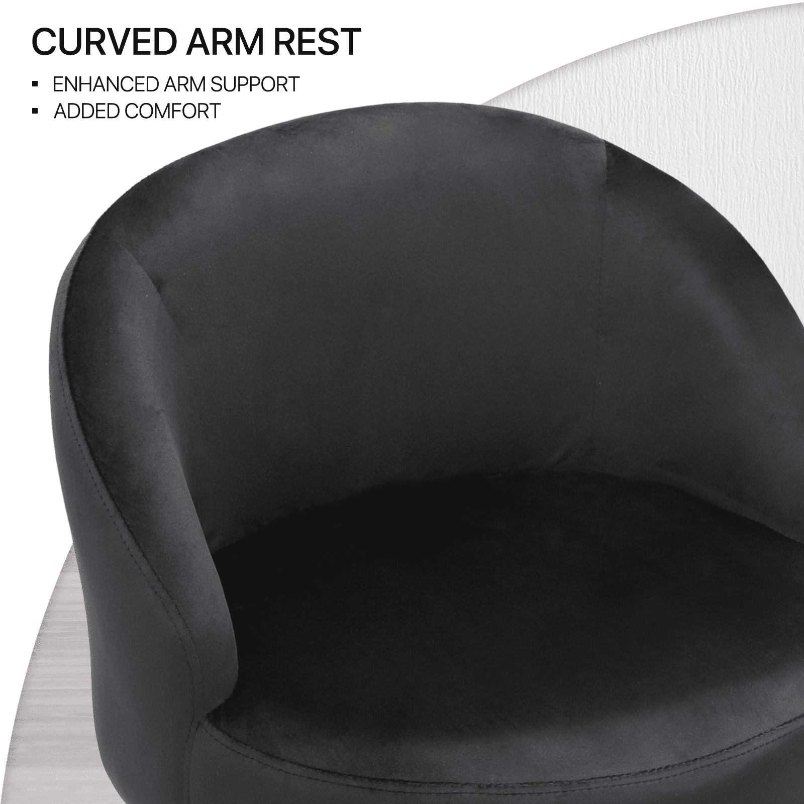 MoNiBloom Velvet Accent Chair, Modern Upholstered Single Sofa Side Chair, Comfy Barrel Club Living Room Armchair with Golden Metal Legs for Bedroom Reading Room Office, Black