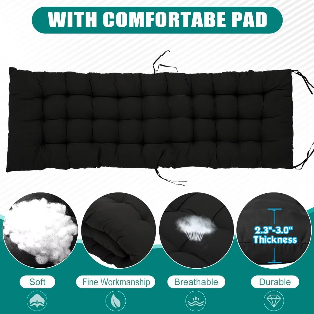 Docred Zero Gravity Chair , Lawn Recliner Folding Chaise Lounge with Removeable Pad Soft Cushion, Headrest and Cup Holder, Camping chairs Patio Fold Lounger Chair