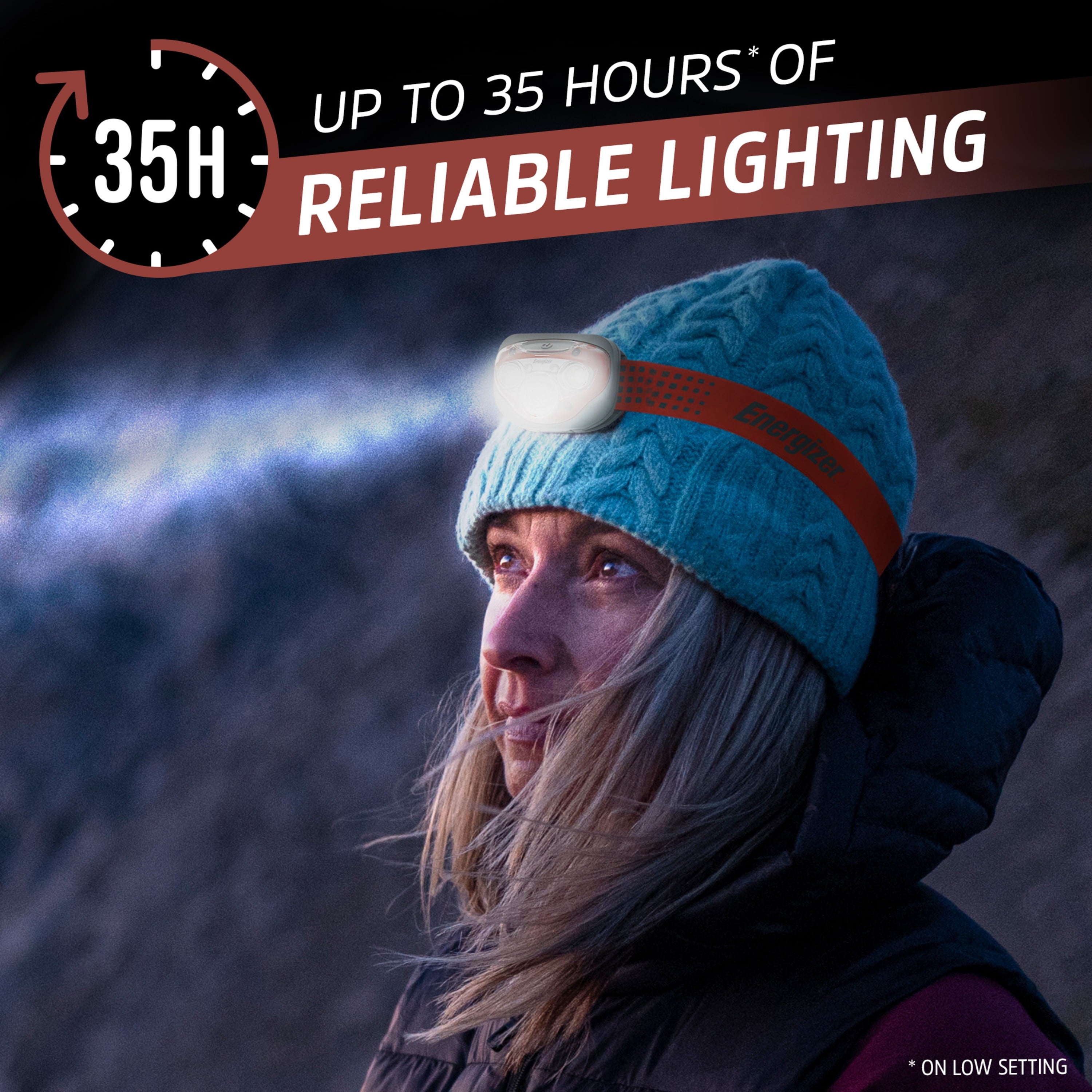 Energizer Vision HD+ 300 Lumen Advanced LED Headlamp, Includes (3) AAA Batteries