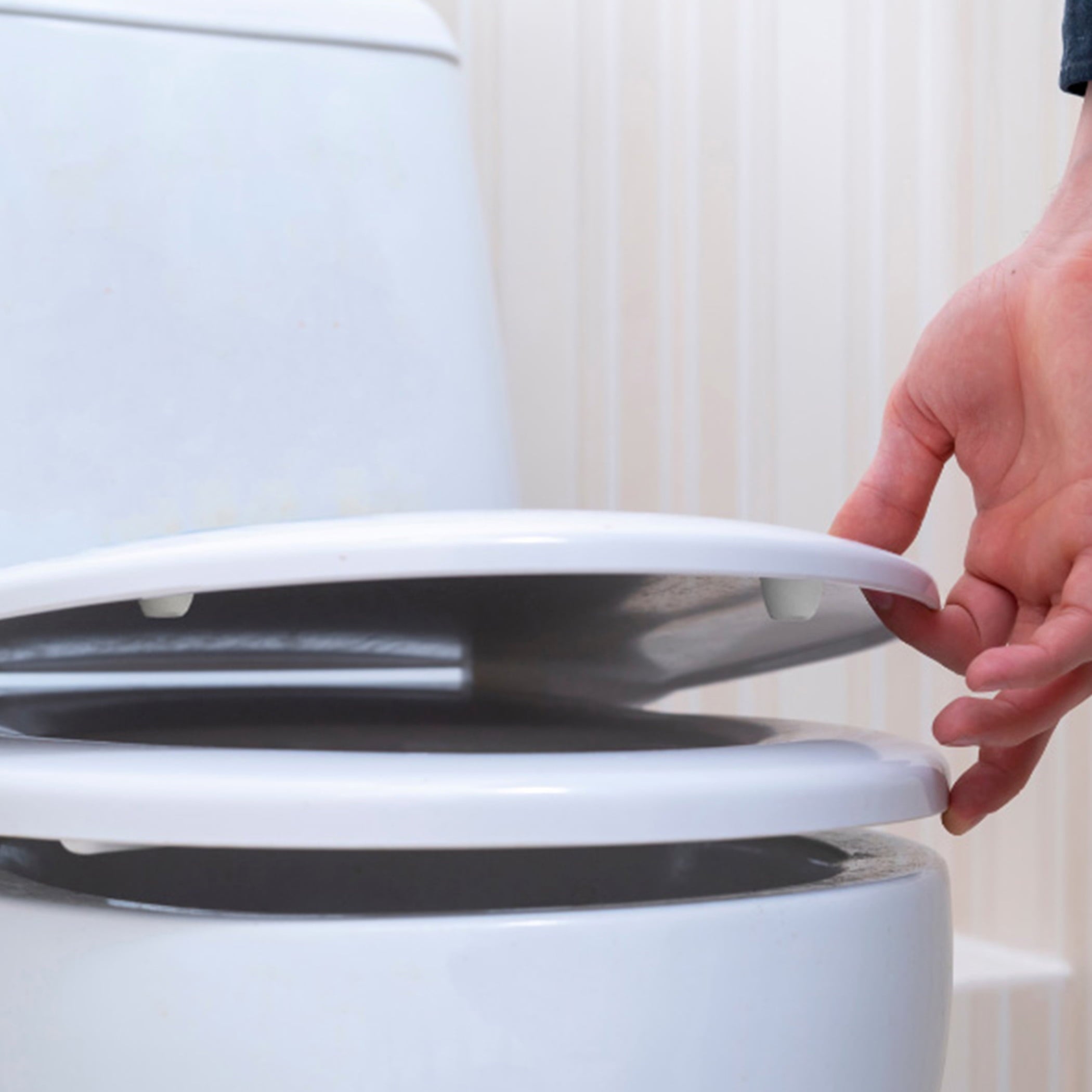 Danco Universal Rubber Stick-on Round Toilet Seat Bumpers, 4-Piece, 0.01 lbs (10062)