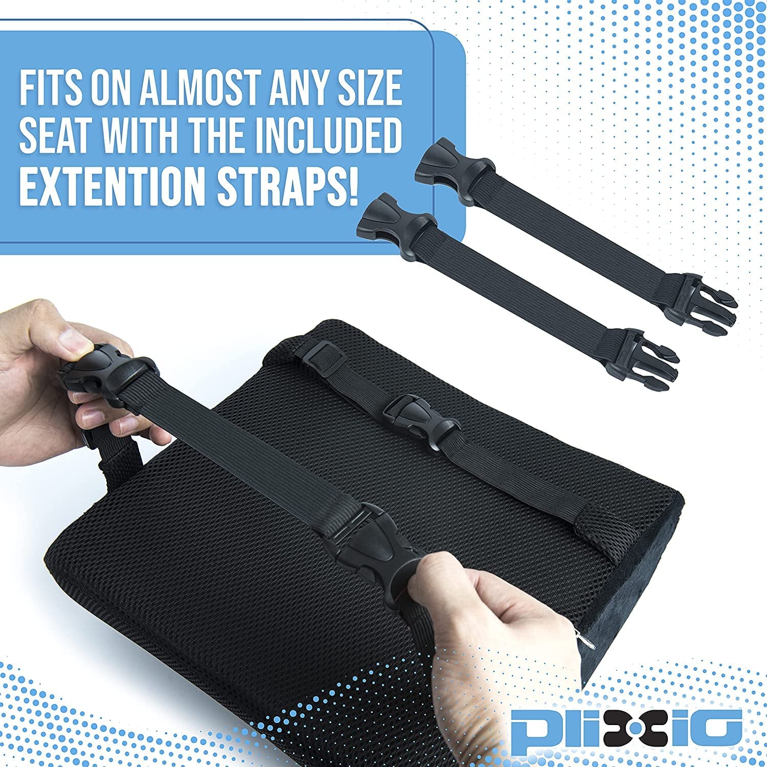 Aptoco Pain Relief and Comfort Premium Memory Foam Lumbar Back Support Pillow and Seat Cushion Set for Office Chairs and Car Seats, Suits Alleviates Sciatica, Coccyx, Back, and Tailbone Pain