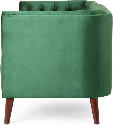 Holasek Love Seats, Emerald + Brown