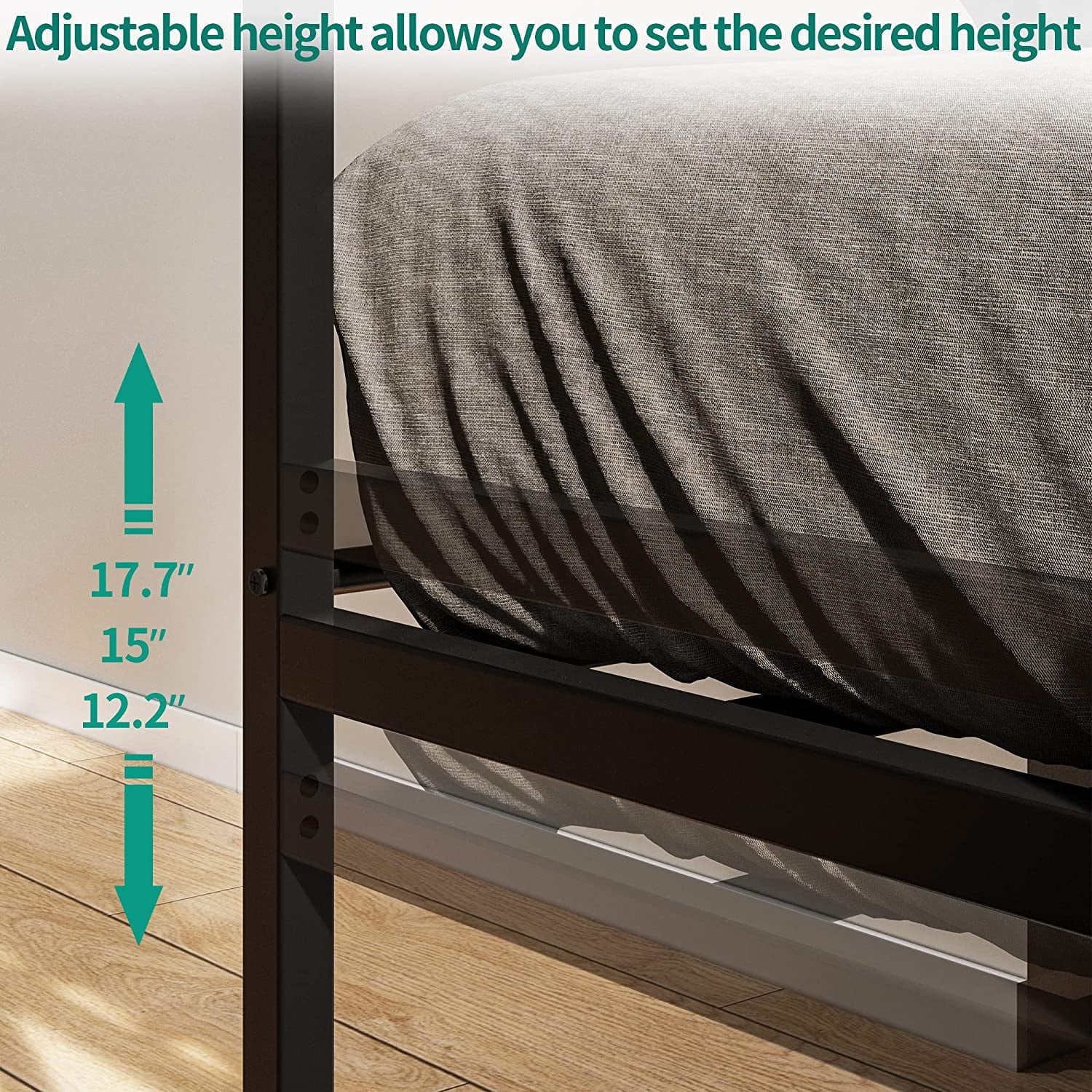 Dextrus Twin Daybed with Pull Out Trundle / Steel Slat Support / Space Saving Adjustable Height Sofa Bed Couch and Multi-Functional Furniture for Living Room and Guest Room,Black