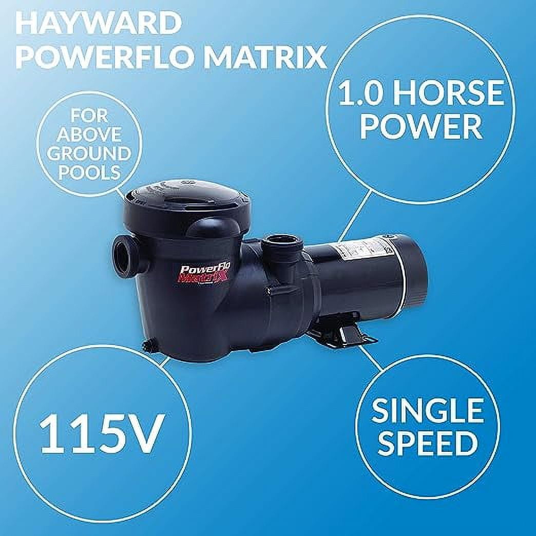 Hayward PowerFlo Matrix 1HP Above-Ground Pool Pump with 3 Prong Plug 115V W3-SP1592 W3SP1592
