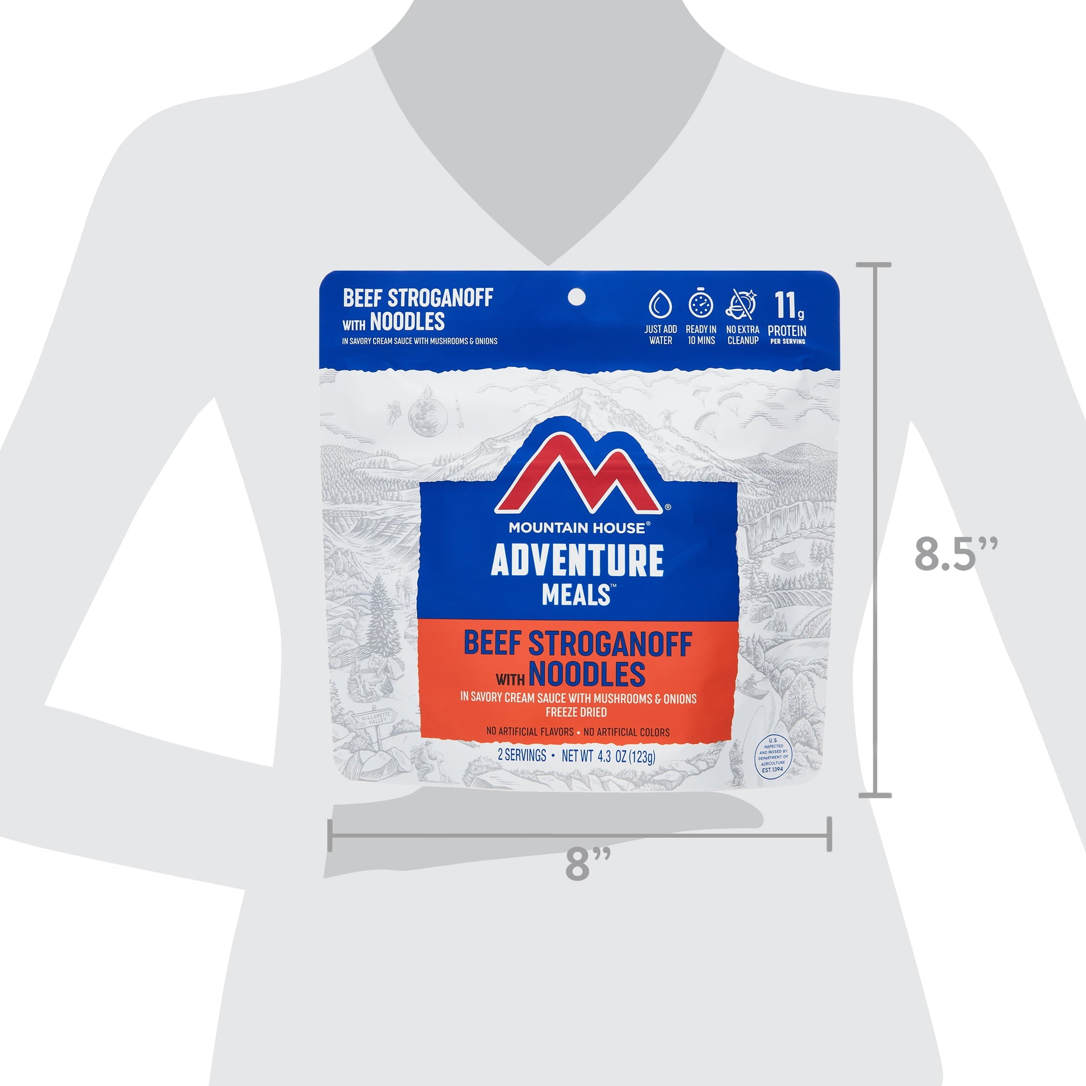 Mountain House Beef Stroganoff w/Noodles, Freeze-Dried Food, 2 Servings