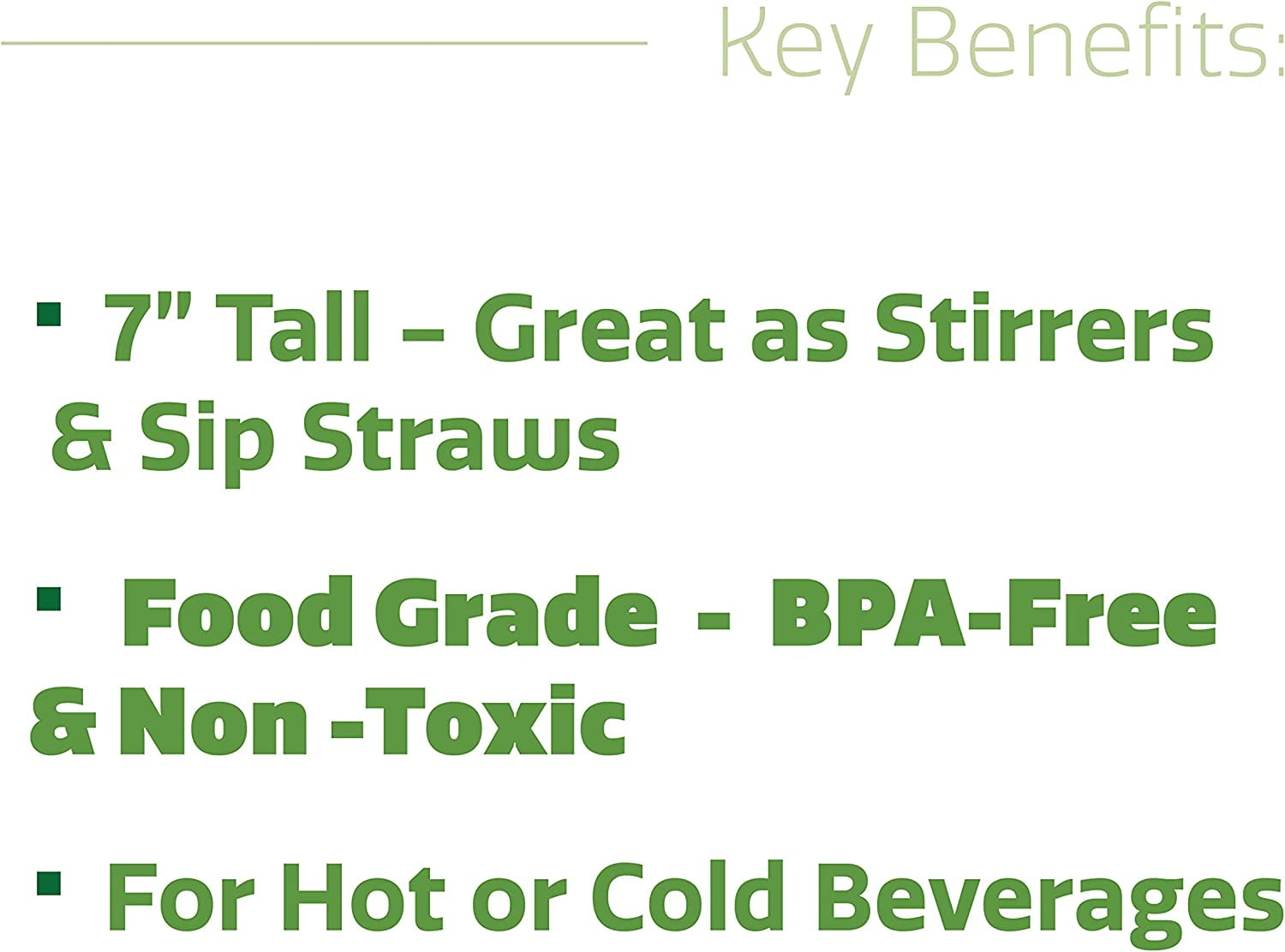 Comfy Package 7” Coffee Stir Sticks Coffee Straws Drink Stirrers, Black 1000-Pack