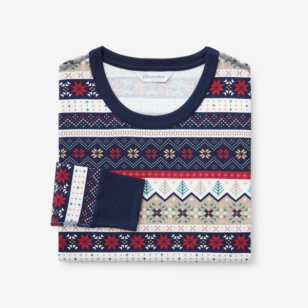 Company Cotton Organic Family Snug Fit Fair Isle Dark Men's XX-Large Multi Pajama Set