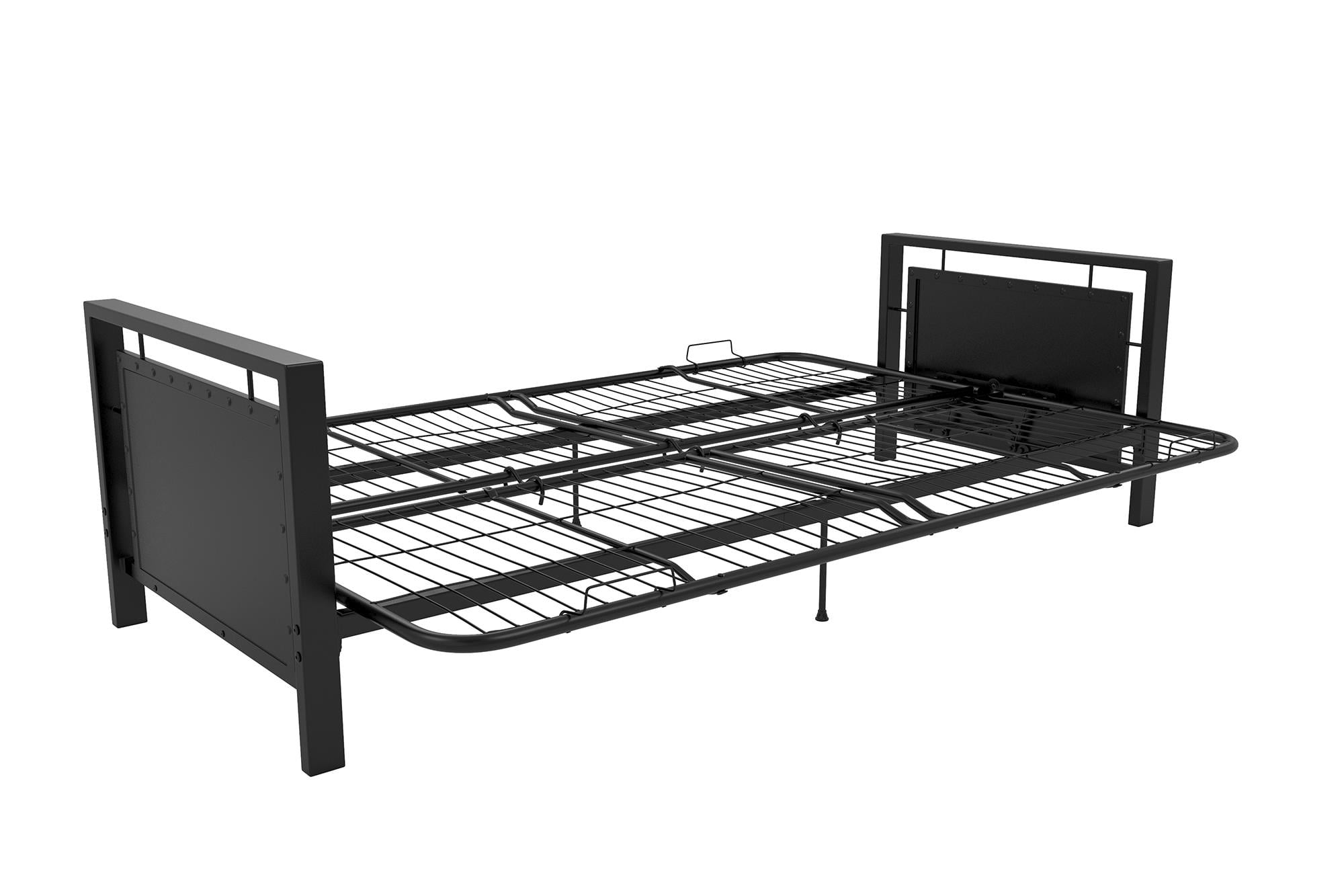 DHP Henley Metal Arm Futon Frame, Black Metal