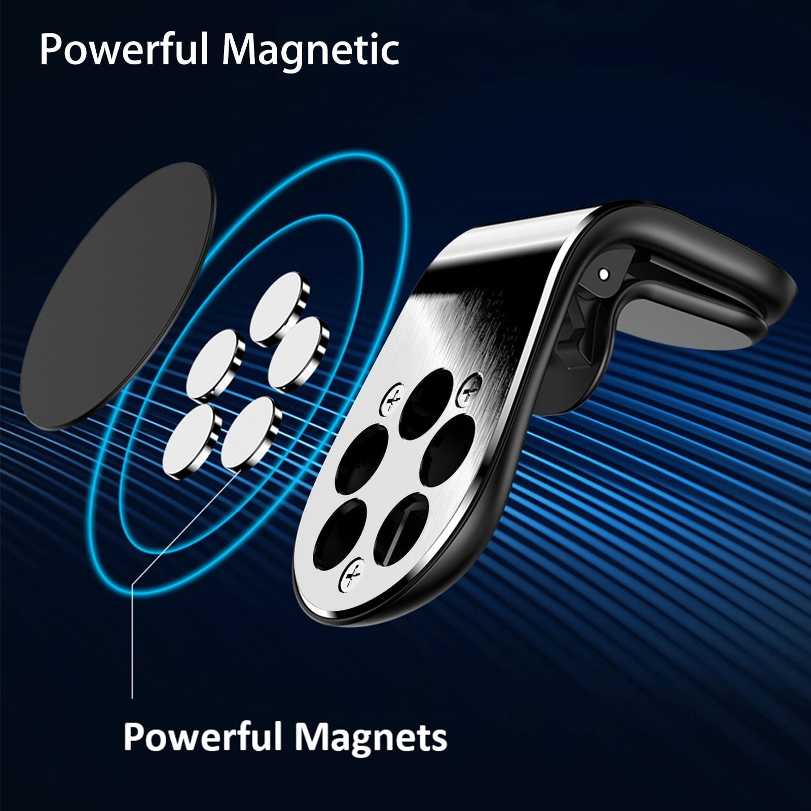 EEEkit Magnetic Car Phone Mount, Universal Air Vent Clip Phone Holder, Hands Free Car Phone Mount Fit for iPhone 14 13 12 11 Pro Xs Max XR Plus, Samsung Galaxy S20 S10+ S22, Smartphones