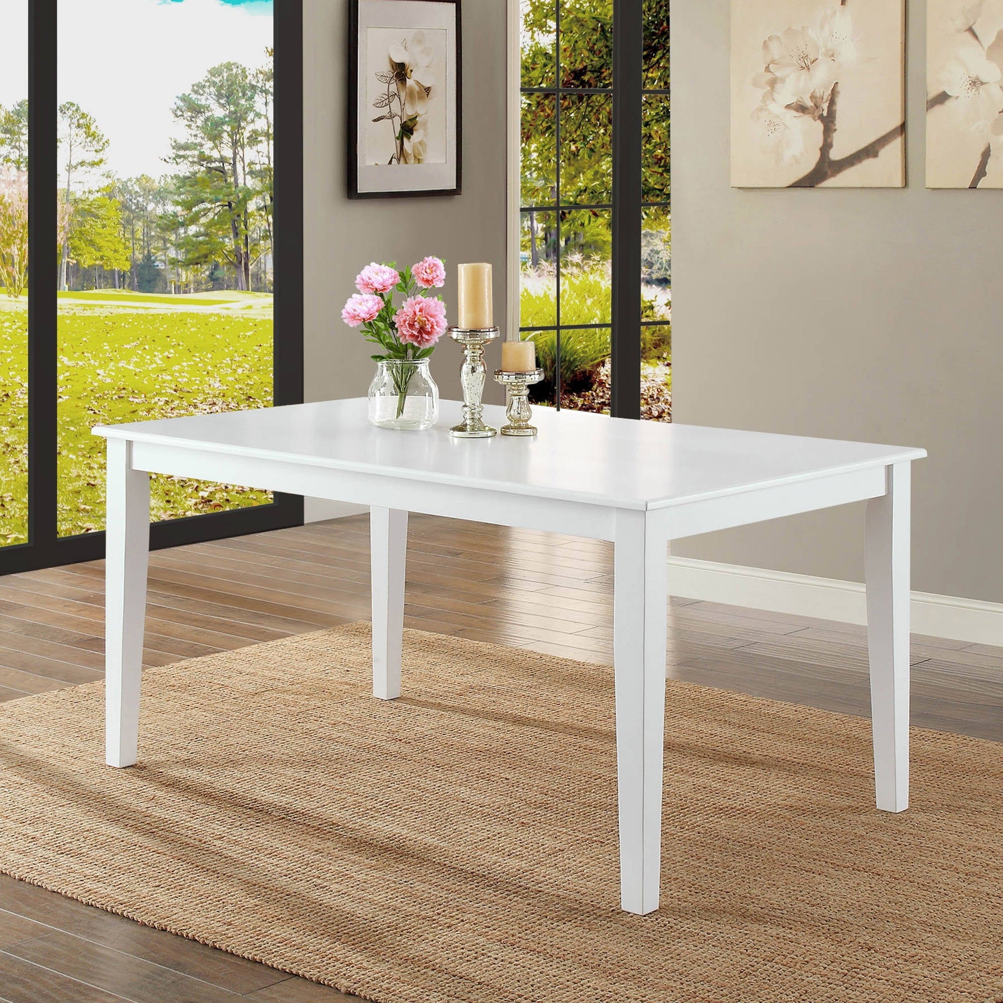Better Homes & Gardens Bankston Dining Table, White