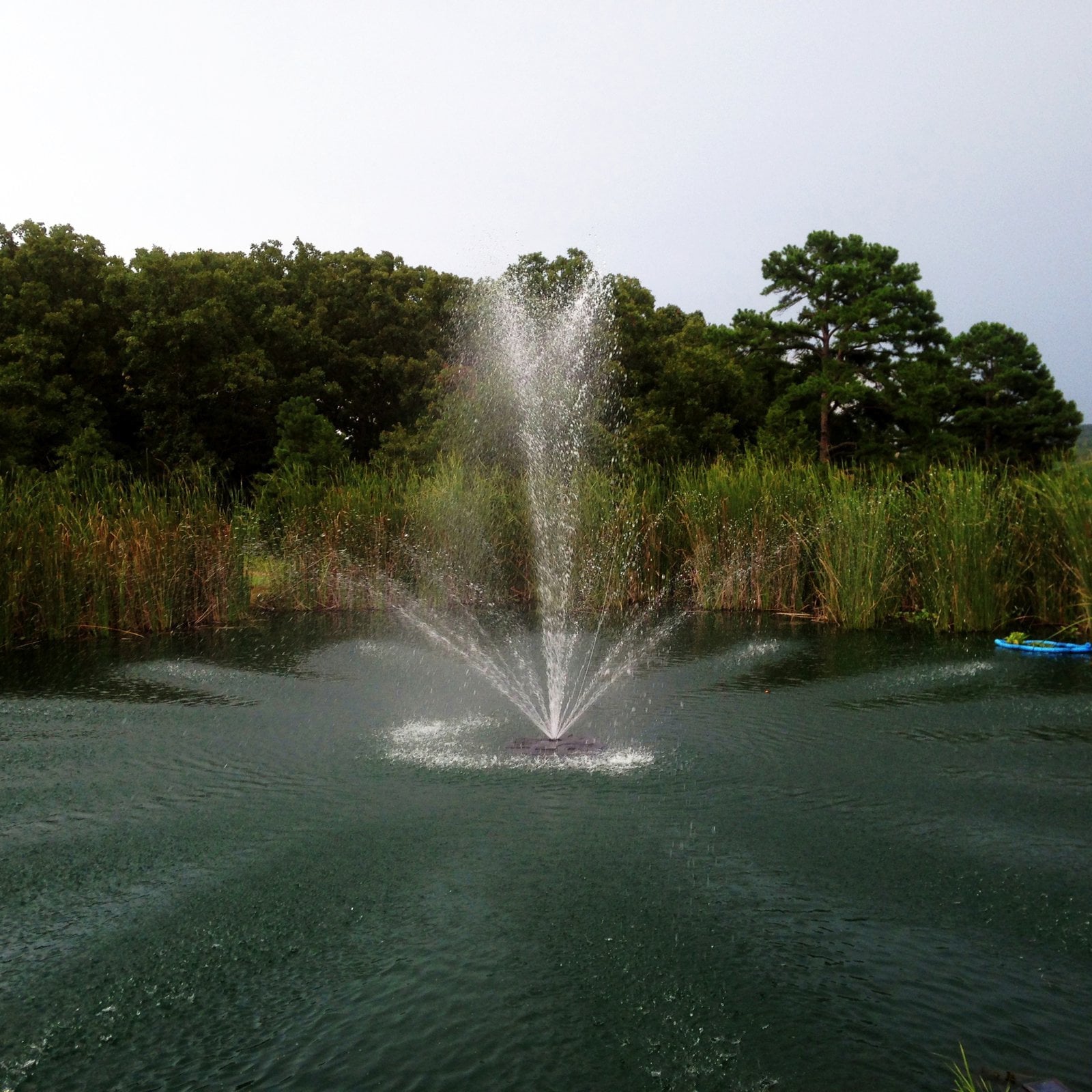 Outdoor Water Solutions 1 HP Eco Floating Fountain with Power Cord and Lights