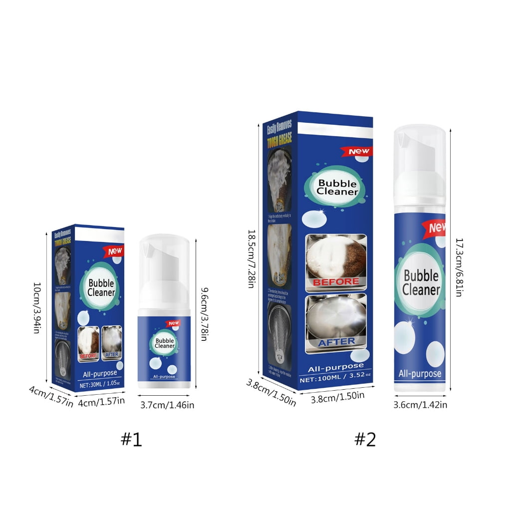 Magic Degreaser Cleaner Spray 30ml/100ml Multi-Purpose Foam Cleaner Stain Remover Kitchen Degreasing Household Cleaning