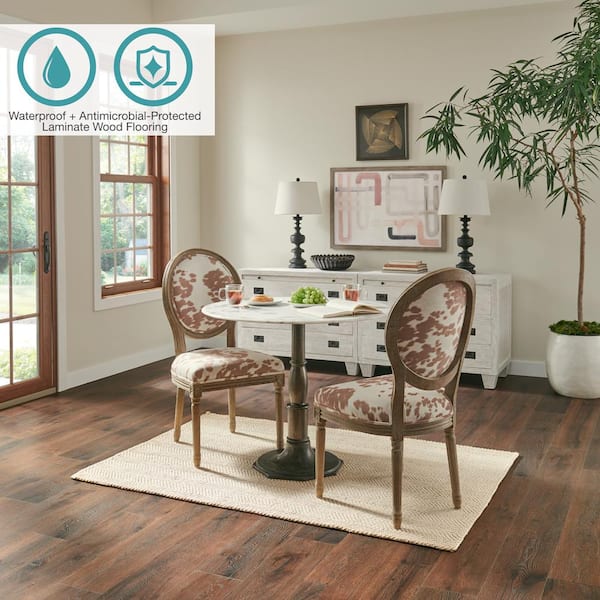 Defense+ Mallard Oak 14 mm T x 7.4 in. W Waterproof Laminate Wood Flooring (17.18 sqft/case)