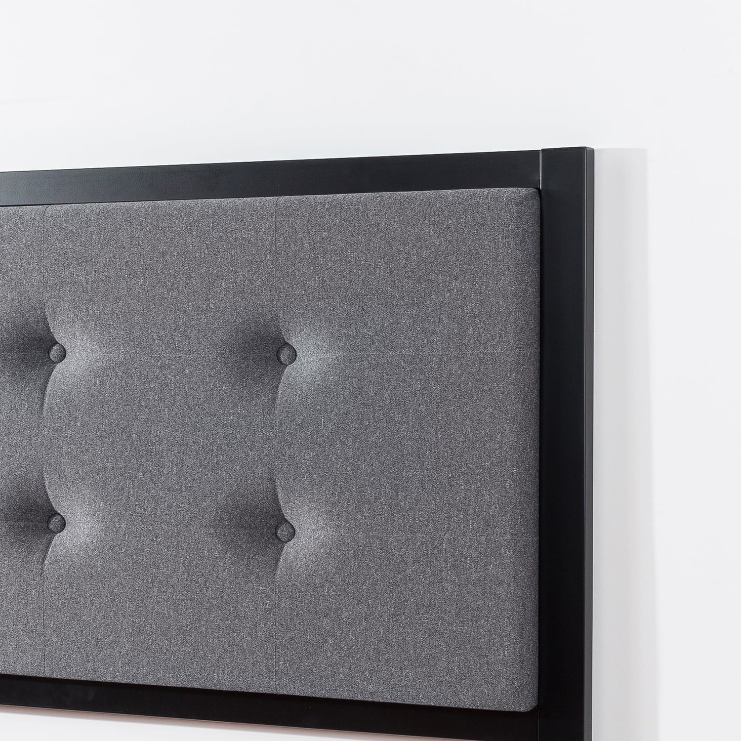 Zinus Barbara Upholstered Metal Headboard, Queen, Gray