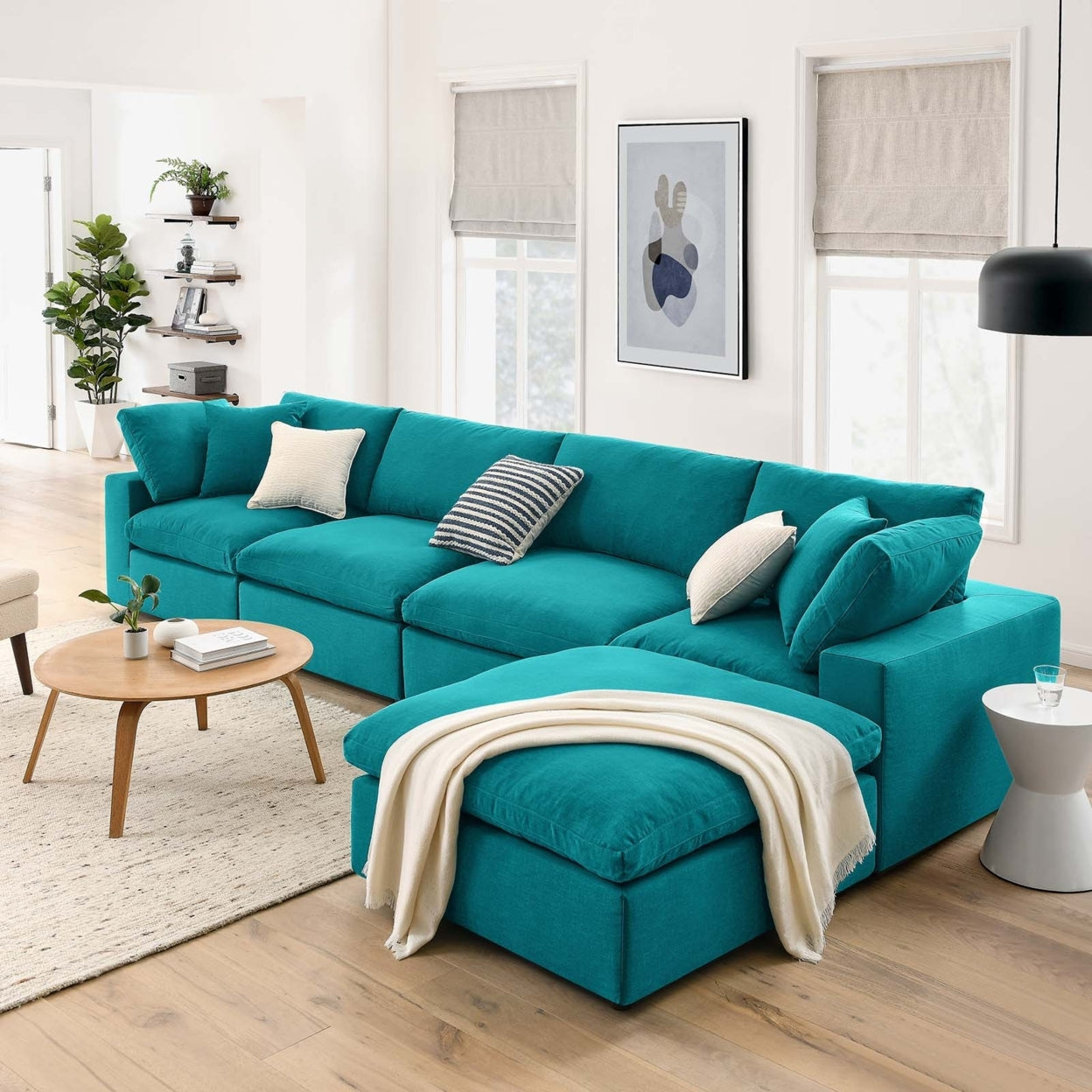 Commix Down Filled Overstuffed 5 Piece Sectional Sofa Set-EEI-3358 Modway Modern