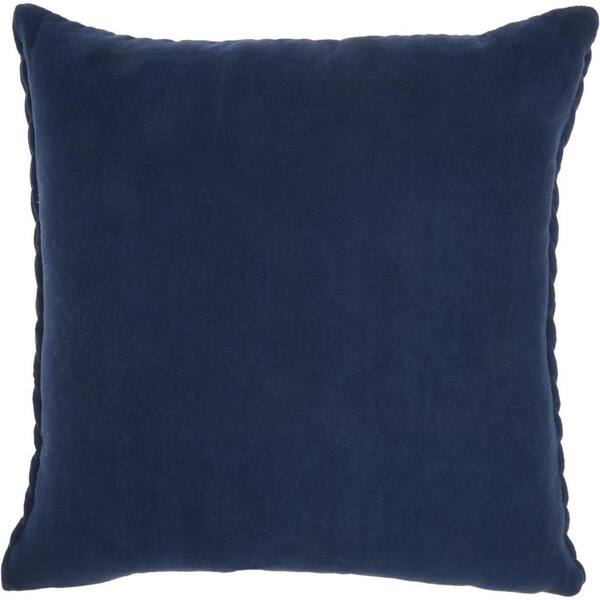 Lifestyles Navy Geometric 18 in. x 18 in. Throw Pillow