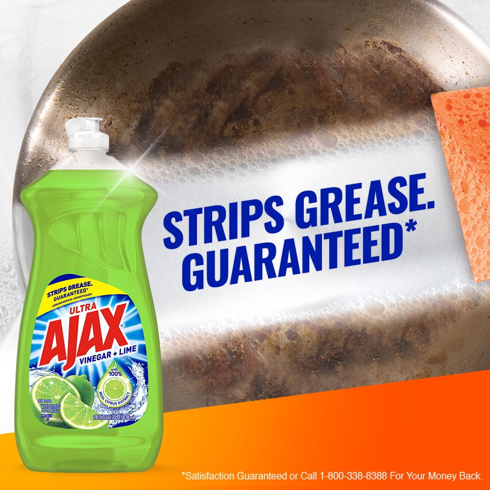 AJAX Liquid Dish Soap, Lime Scent,52 Fluid Ounce