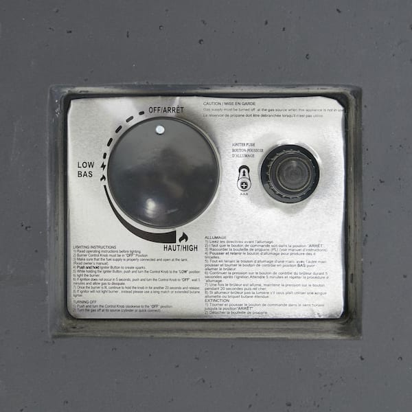 Reign Dark Gray Rectangular Metal Fire Pit (No Tank Holder)