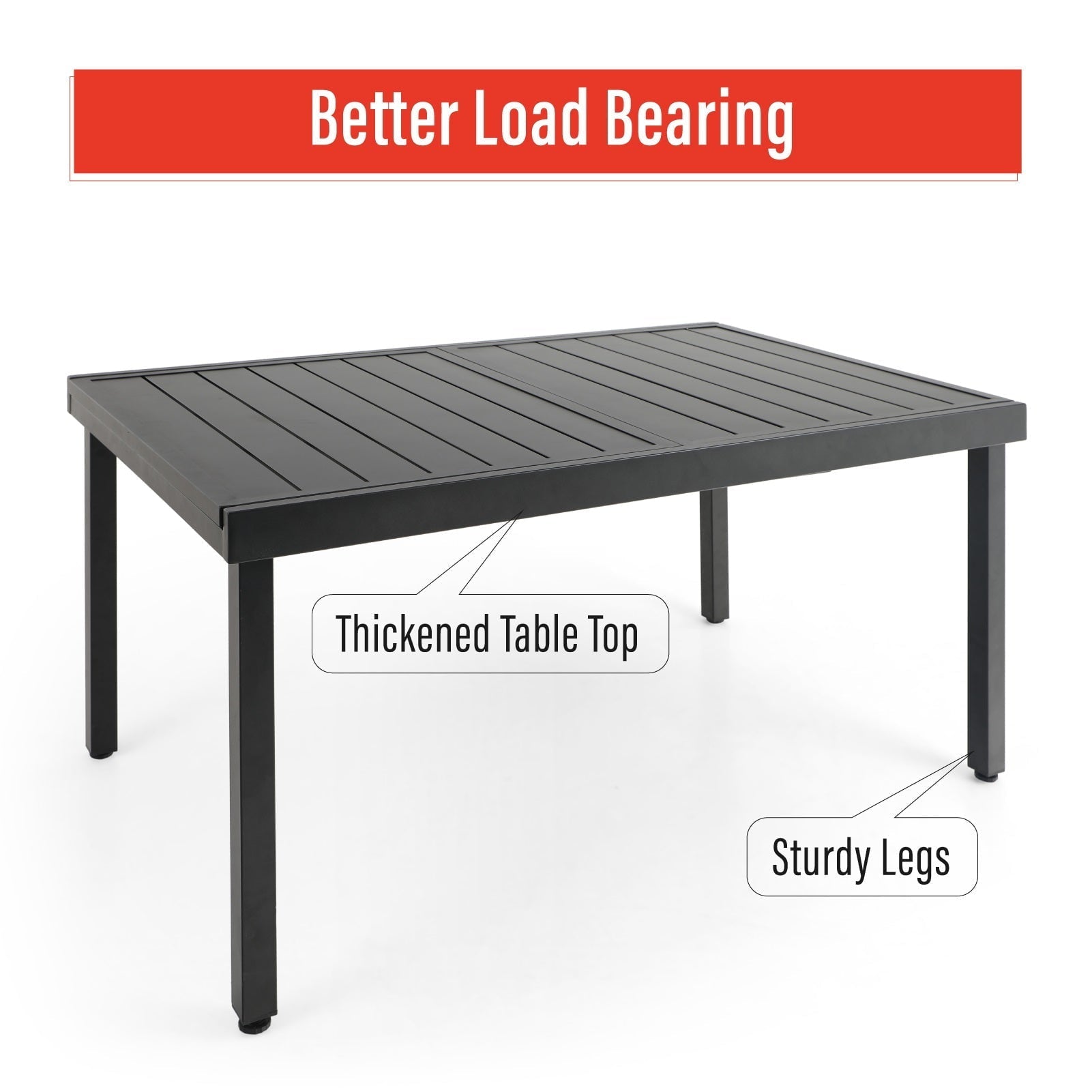 Sophia & William 9 Piece Patio Metal Dining Set Expandable Patio Dining Table and 8 Blue Textilene Chairs