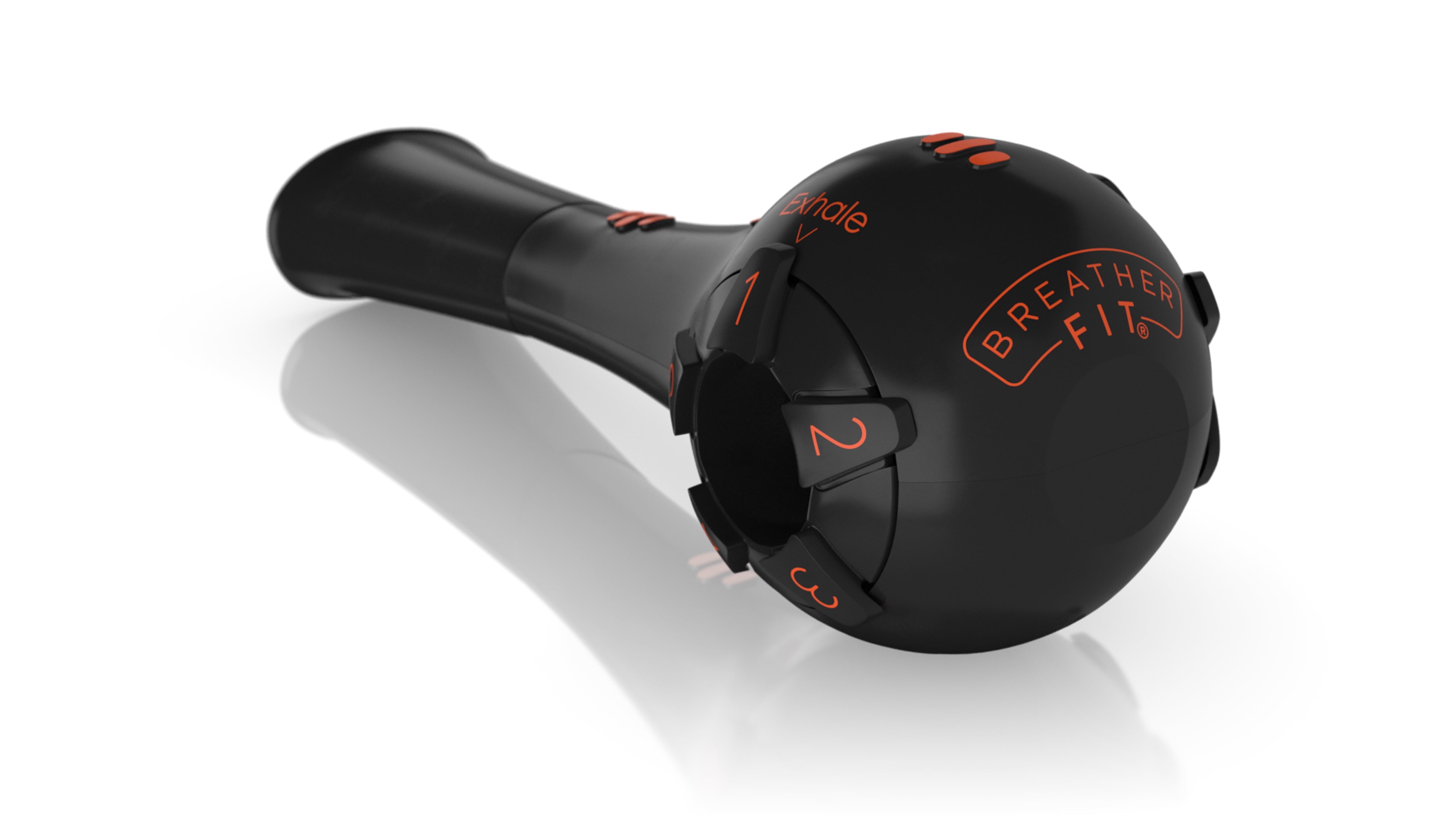 Breather Fit Health & Wellness Natural Breathing Lung Exercising Muscle Trainer designed for Pro Athletes, Olympians, CrossFitters, Military Special Forces, and their trainers/coaches.