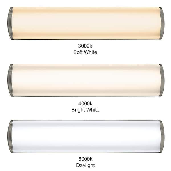 4 ft. Vintage Industrial Style Brushed Nickel Rectangle LED Flush Mount Ceiling Light 3600 Lumens 3000K 4000K 5000K