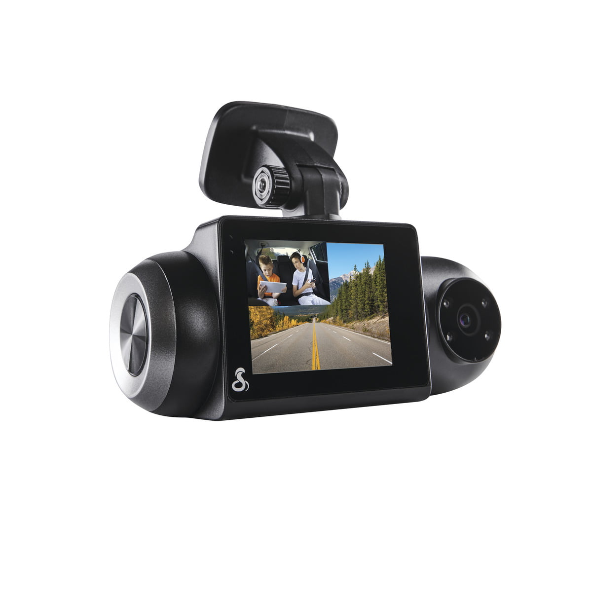 Cobra - SC 201 Dual-View Smart Dash Camera with Built-In Cabin-View l 1080P Resolution l With Night Vision and Real-Time Driver Alerts