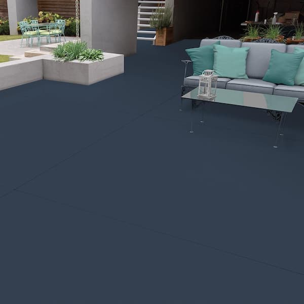 5 gal. #M500-7 Very Navy Self-Priming 1-Part Epoxy Satin Interior/Exterior Concrete and Garage Floor Paint