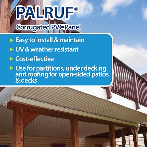 26 in. x 6 ft. Corrugated PVC Roof Panel in Clear