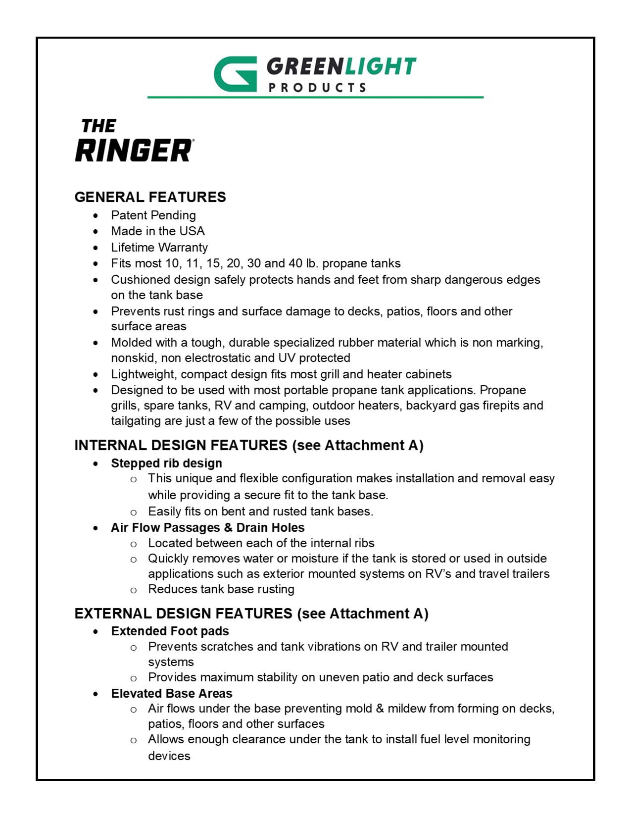 THE RINGER: Propane Tank Holder