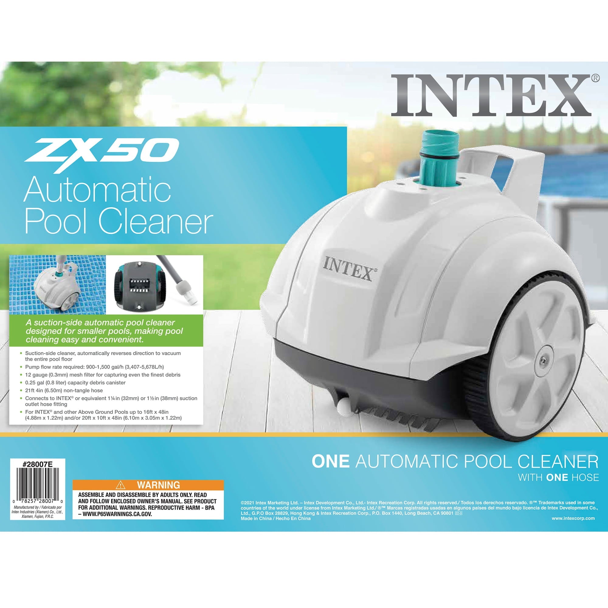 Intex 28007E Above Ground Swimming Pool Automatic Vacuum Cleaner