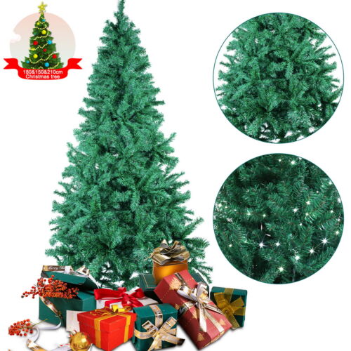 5/6/7ft Artificial Green Xmas Christmas Tree W/Metal Stand Home Holiday Decor