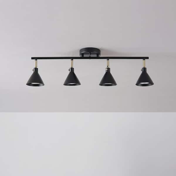 Tristan 2.17 ft. 4-Light Matte Black Linear Track Lighting Kit