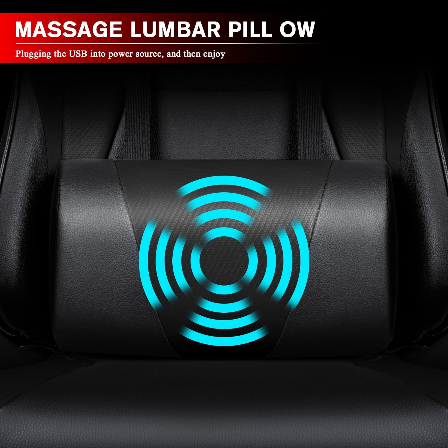 Homall Gaming Chair Massage Office Chair High Back PU Leather Chair with Footrest, Black