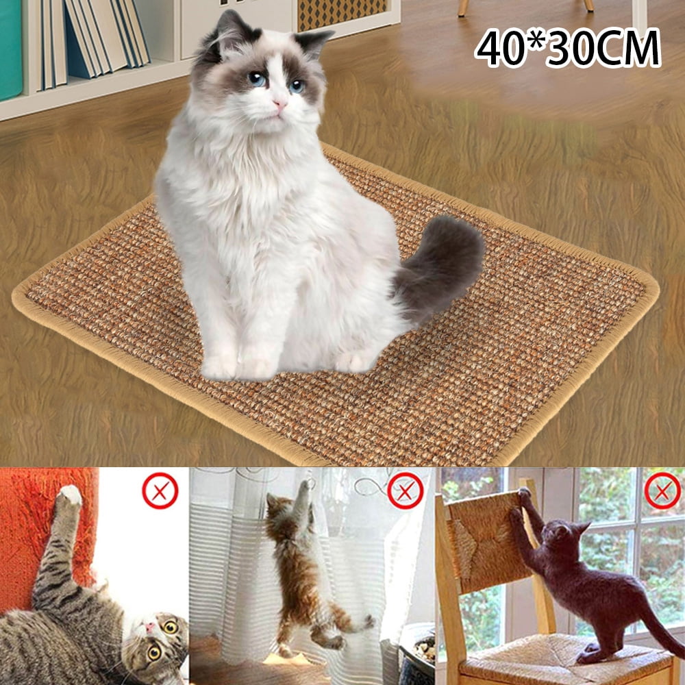 ODOMY Cat Scratching Mat, Tough Natural Sisal Scratching Pad, Anti-Slip Cat Scratch Rug Sleeping Carpet, Superior Cat Claws Care Toy for Cat Grinding Claws and Protecting