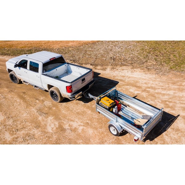 1639 lbs. Payload Capacity 4.5 ft. x 7.5 ft. Galvanized Steel Utility Trailer Kit with Bed Tilt and Collapsing Ends