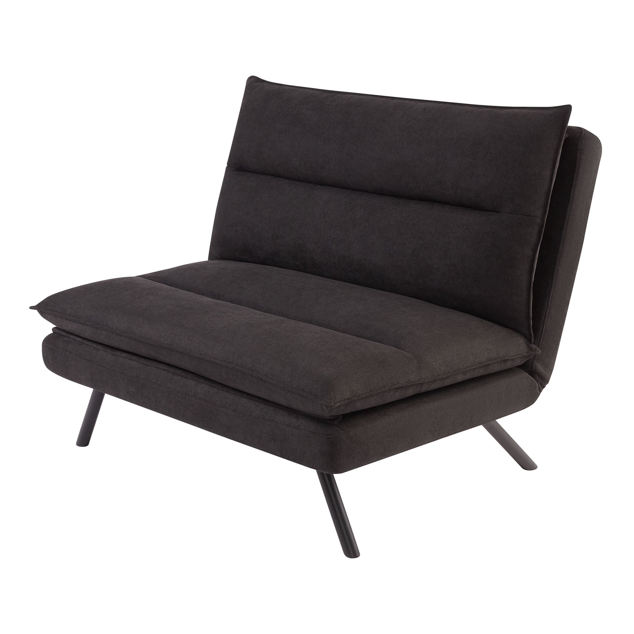 Mainstays Pillow Top Convertible Chair, Charcoal