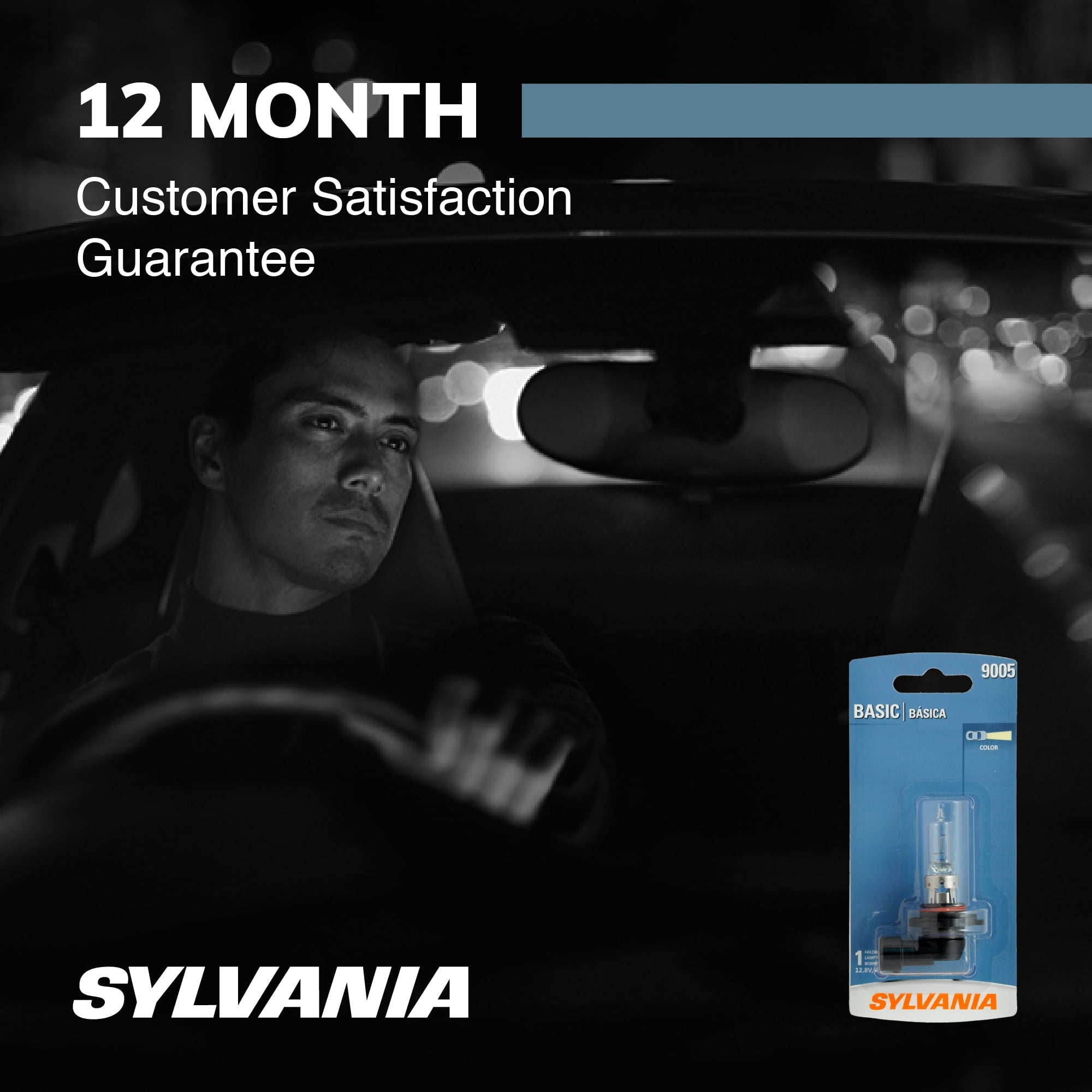 Sylvania 9005 Basic Auto Halogen Headlight, Pack of 1.