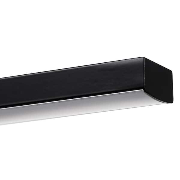36 in. Matte Black LED Integrated Vanity Light with Frosted Diffuser