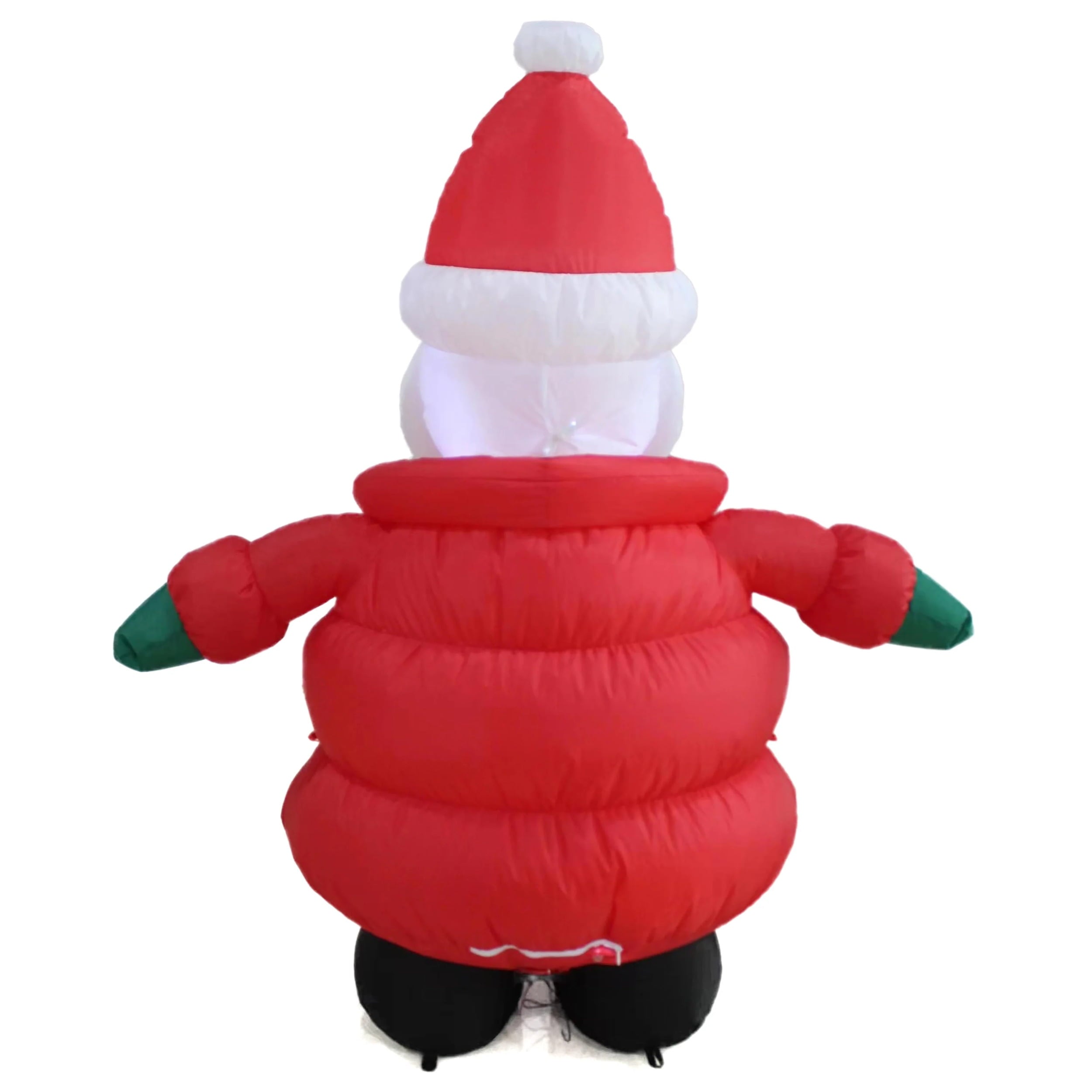 4.5ft Puffy Coat Santa - Lighted Christmas Inflatable by Seasonal LLC
