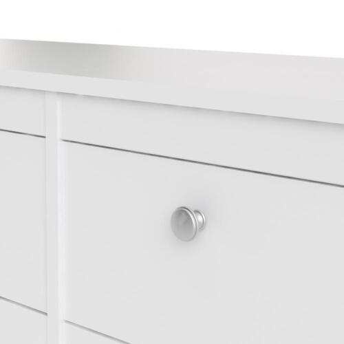 Madrid 8 Drawer Double Dresser , White