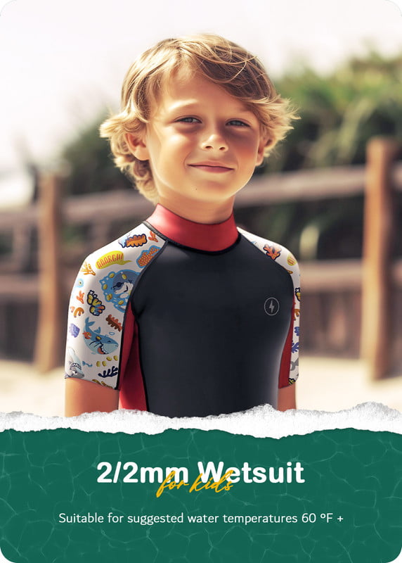 Kids Wetsuit for Boys and Girls, 2/2mm Neoprene Thermal Swimsuit, Toddler/Junior/Youth Diving Suit