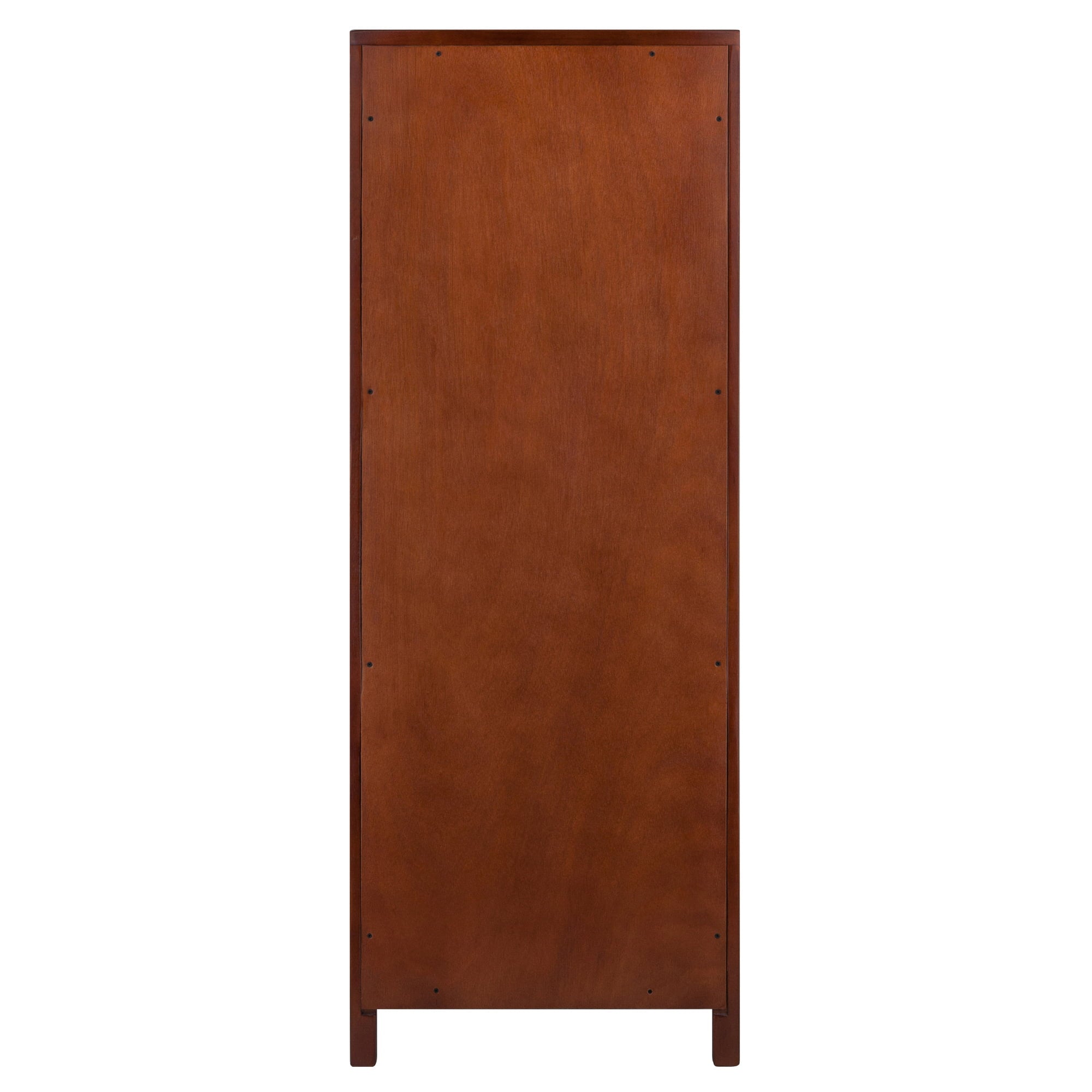 Winsome Wood Brooke Jelly Drawer and Shelves Cupboard, Walnut Finish