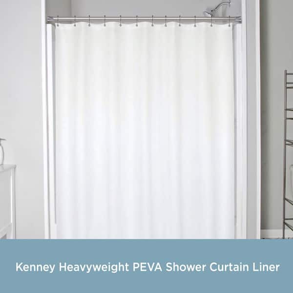 70 in. W x 72 in. H Heavyweight PEVA Shower Curtain Liner in White