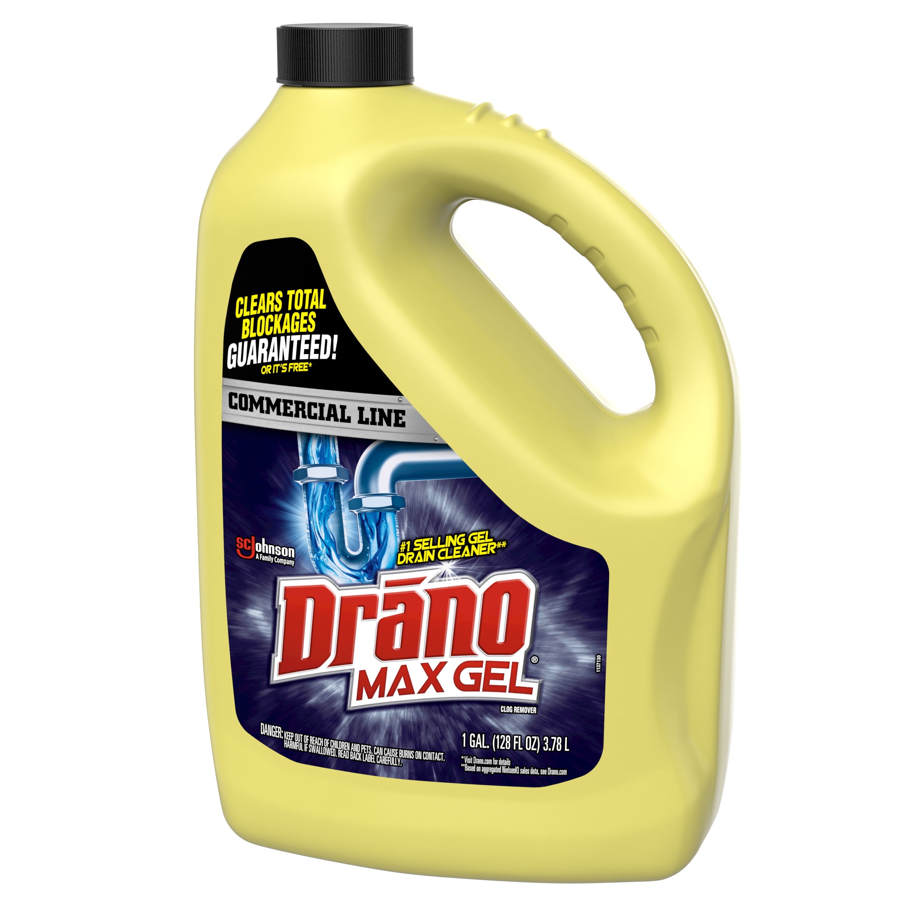 Drano Max Gel Clog Remover, Commercial Line, 128 oz