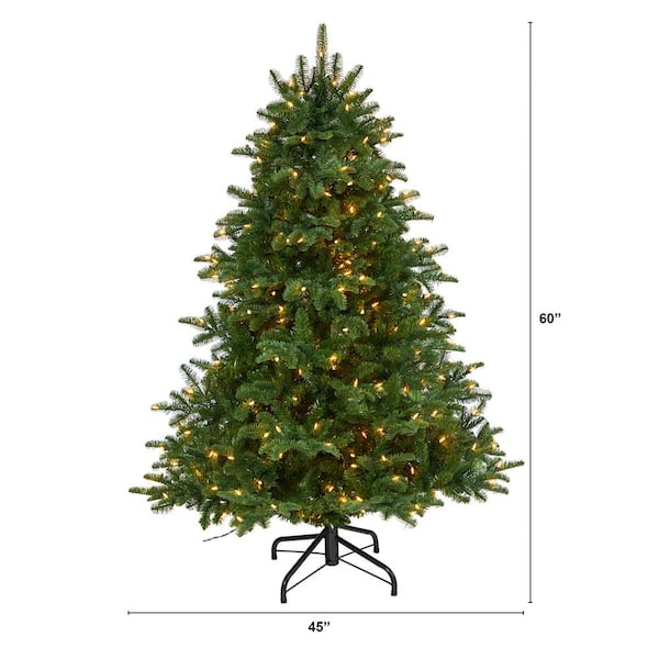 5 ft. South Carolina Spruce Artificial Christmas Tree with 300 White Warm Lights and 1370 Bendable Branches