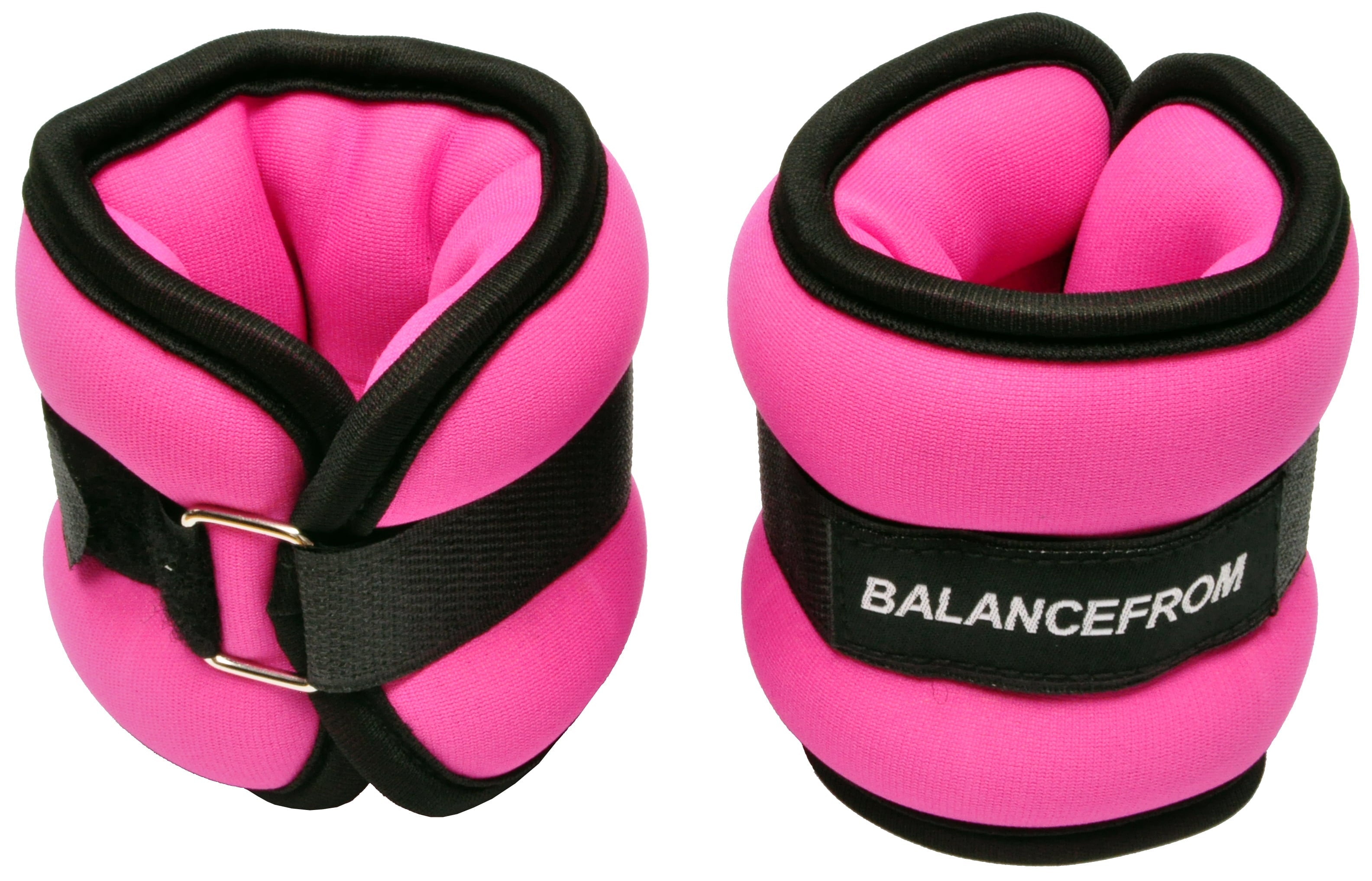 BalanceFrom Fully Adjustable Ankle Wrist Arm Leg Weights, 1 lb Pair