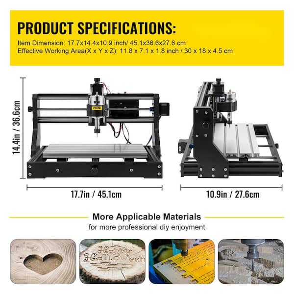 CNC 3018-PRO 3 Axis CNC Router Kit GRBL Control Plastic Acrylic PCB PVC Wood Carving Milling Engraving Machine