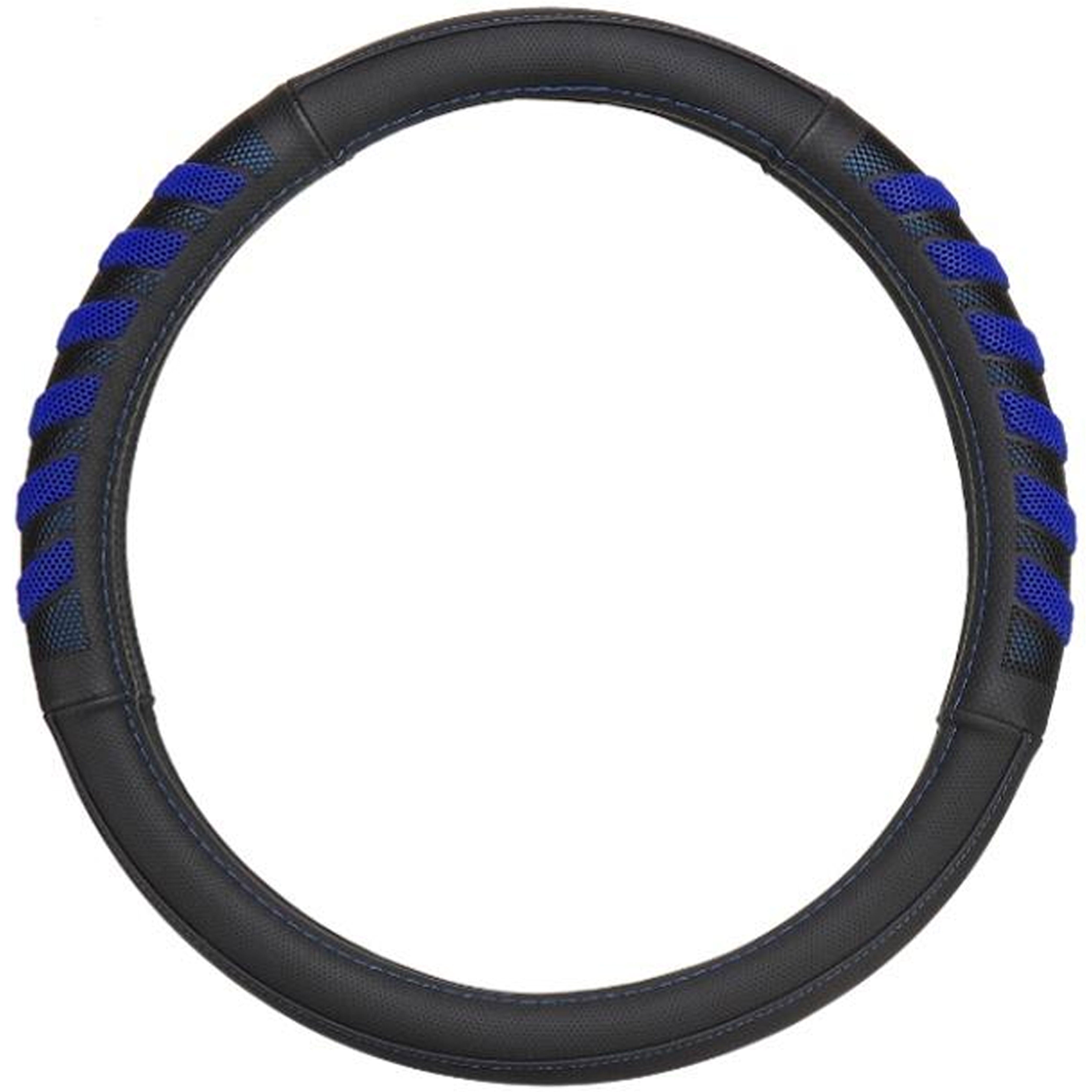 Car Steering Wheel Cover Grip Black Blue Auto Universal High Quality 14.5
