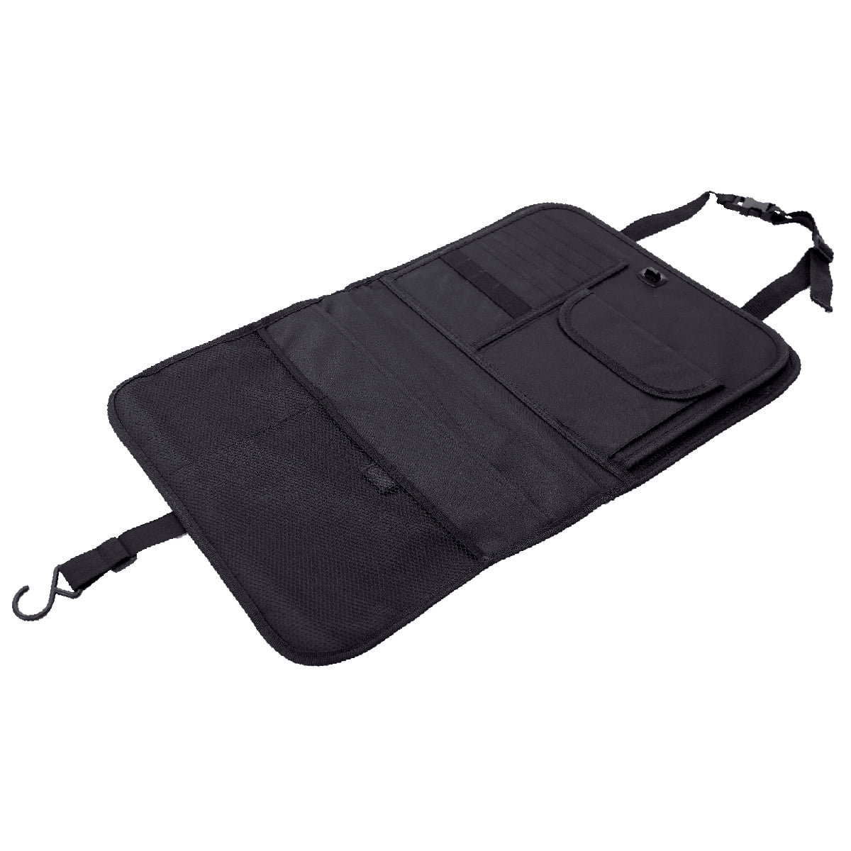 Auto Drive Black Multi-Pocket Backseat Organizer Fits On All Type Vehicles 1 Pack, 23.43